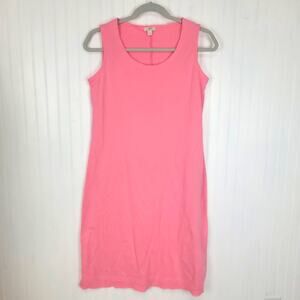 J Jill Organic Cotton Sleeveless Pink Shirt Dress Size Small